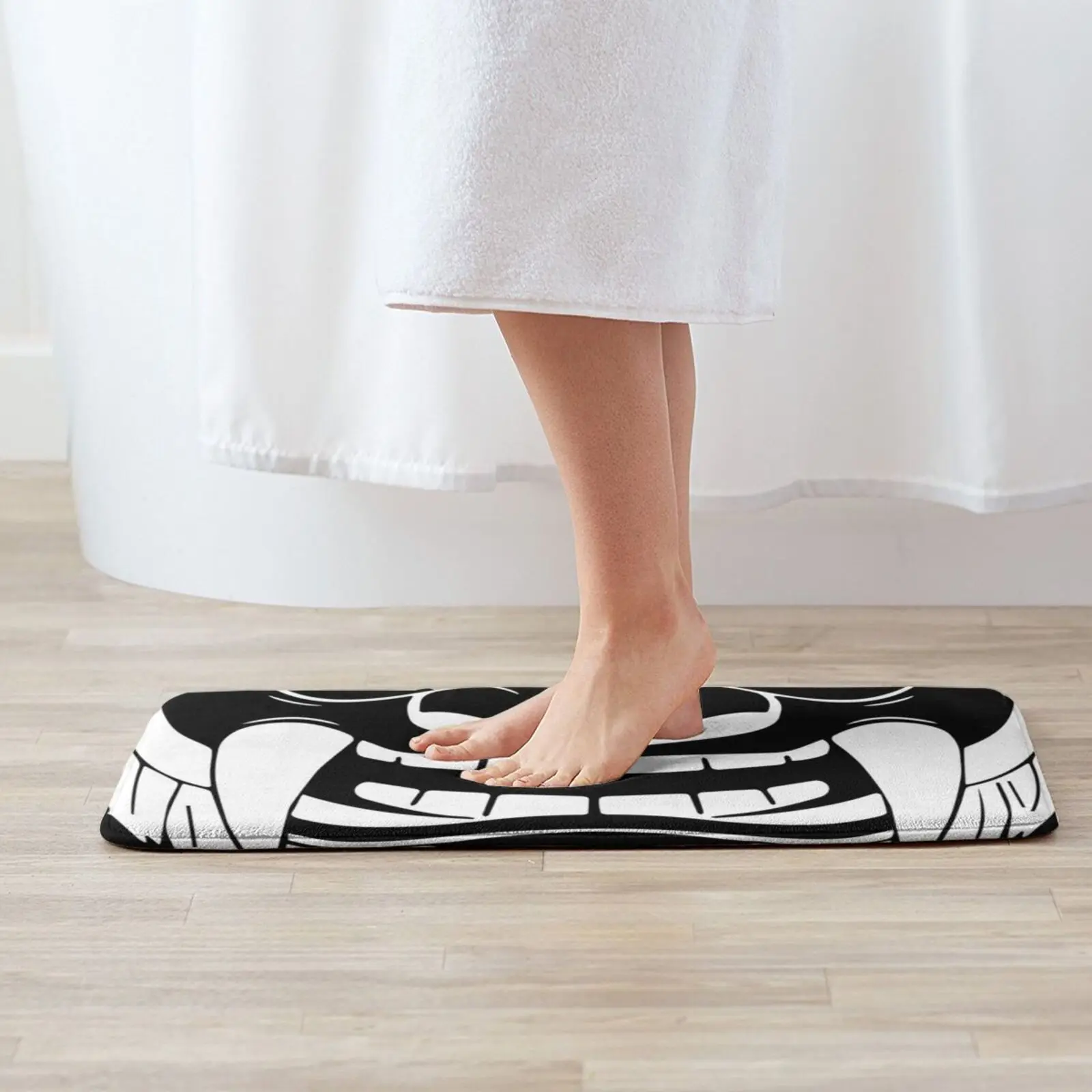 Они демон японская маска белая кожа Dtg104 коврик ковер Противоскользящий для