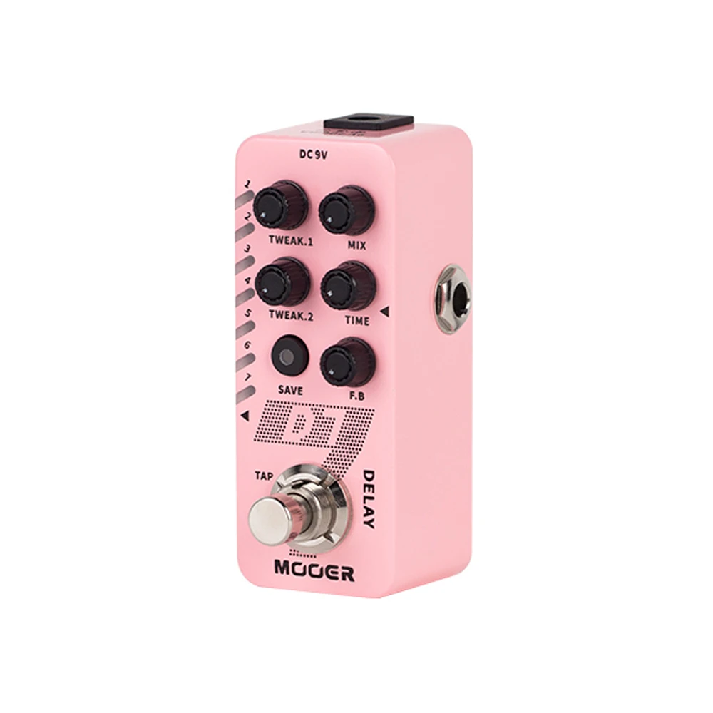 Mooer D7 цифровой задержки гитарные педали Встроенный 6 эффектов TAP TEMPO Функция микро