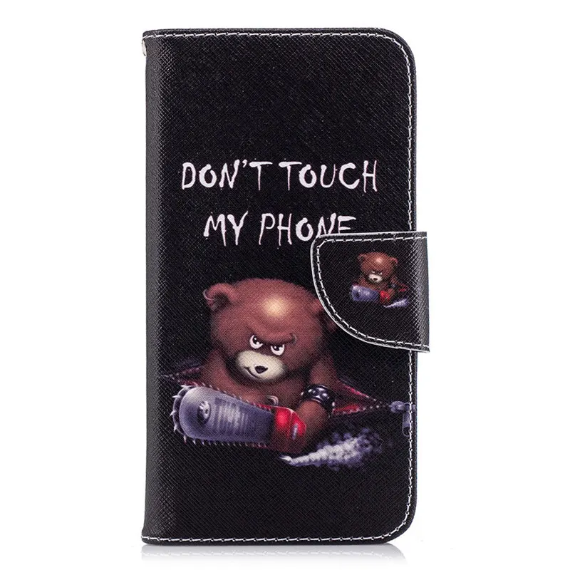 Little Bear Чехол для телефона с откидной крышкой чехол для LG G7 ThinQ G6 мини G5 Q6 K7 K8 K10 V20 V30 Stylo4 G3 сливовое дерево чехол-кошелек кожаный мешок D07Z - Цвет: Little Bear