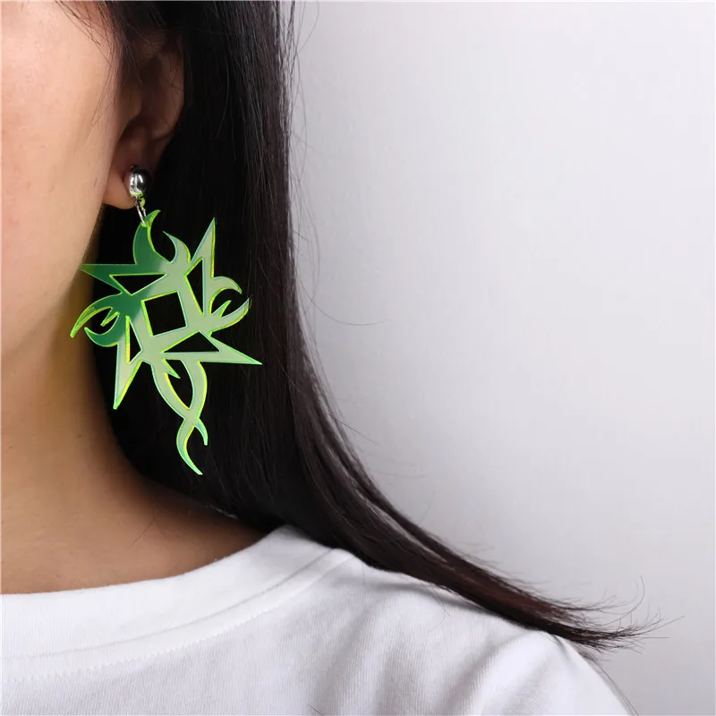 Женские Геометрические серьги KUGUYS красные черные розовые синие зеленые