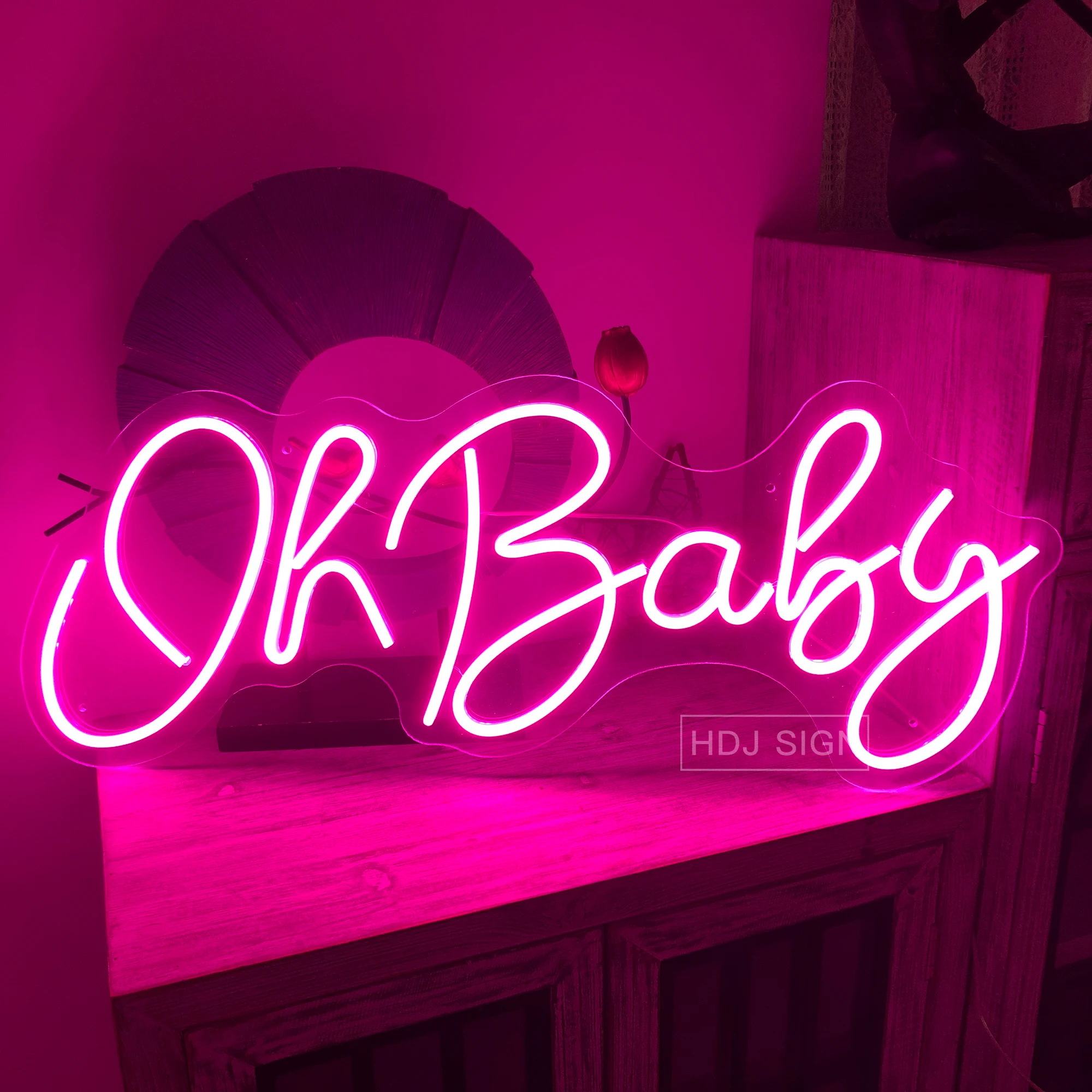 

Oh Baby Custom LED Neon Sign Suitable For Baby Shower Wedding Party Nursery Room Wall Decoration Creative Gift