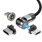 Магнитный кабель с поворотом на 540  для быстрой зарядки, Тип C, Micro USB, кабель для iPhone 12, 11 Pro, X MAX, 6, 7, 8 Plus, Samsung J3, J5, J7, Xiaomi