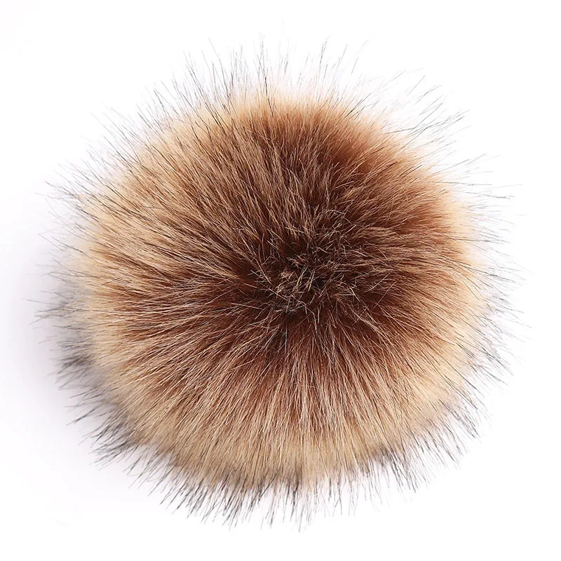 

Coloful 12cm False Hairball Hat Ball Pompom Fake Fox Fur Hat Ball Pom Pom DIY Handmade Clothing Knitted Hat Accessories