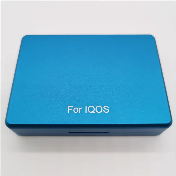 Темно-синий 20 отверстий алюминиевый картридж электронной сигареты для iqos3.0 портативный металлический флип-чехол для хранения сигарет для iqos 2,4 plus - Цвет: Темно-синий