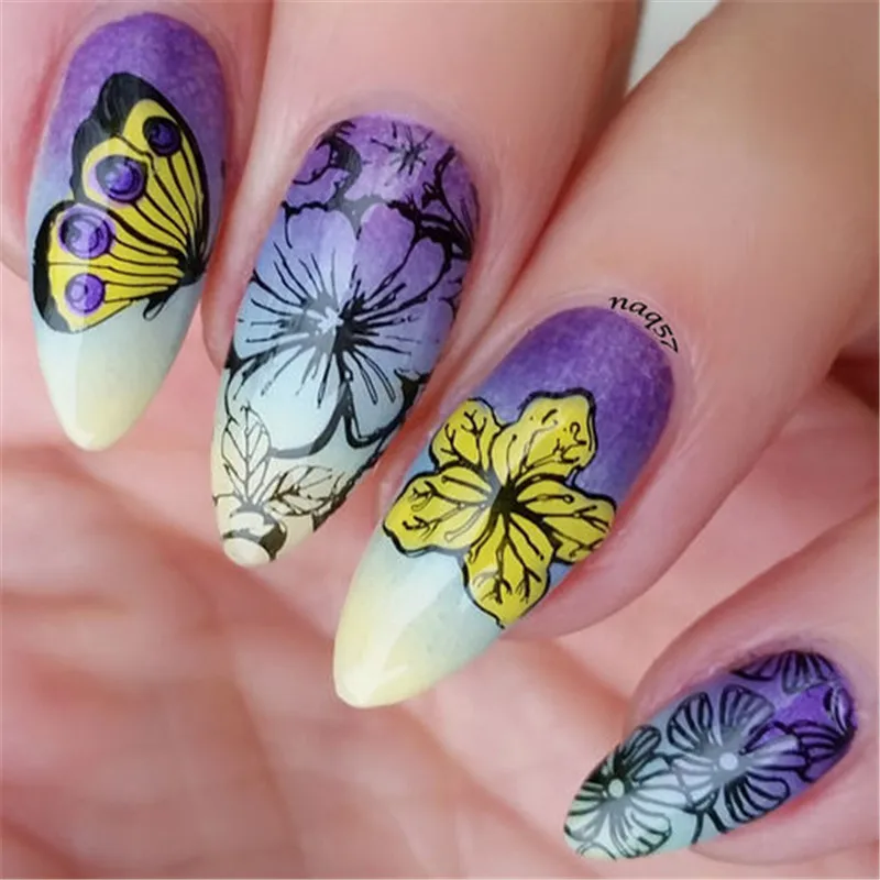 BeautyBigBang 6*6 см квадратная пластина для штамповки ногтей кружева цветок аксессуары для дизайна ногтей шаблон изображения пластины трафареты для штамповки ногтей плесень