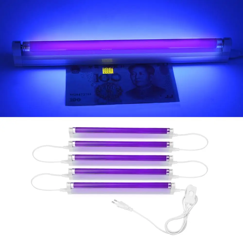 110V 220V Ultraviolet Lamp CFL Violet Lamps For Detect Insect Trap Grow Lights Stage Decor UV BLB Black Light Blue T5 Tube Bulb