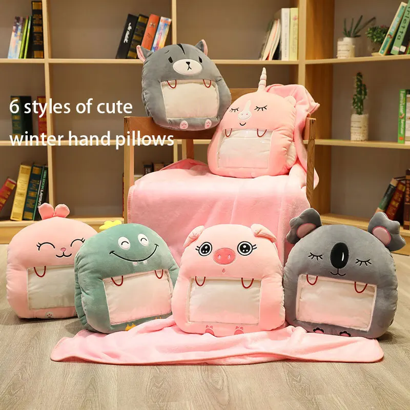 

6 стилей милых зимних искусственных детских подушек, Оригинальные Плюшевые игрушки, зимние подарки на день рождения, предпочтительные