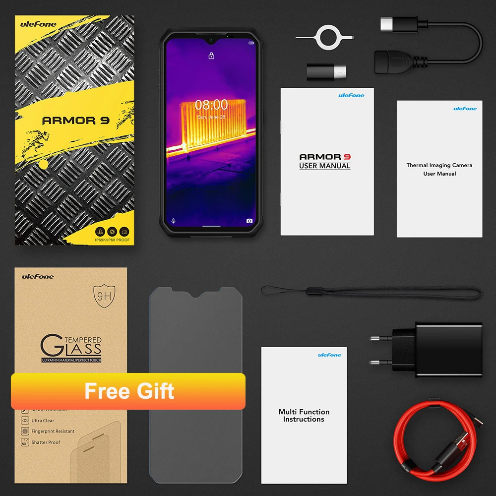 Ulefone Armor 9 прочный мобильный телефон с тепловизионной камерой FLIR® Андроид 10 128GB