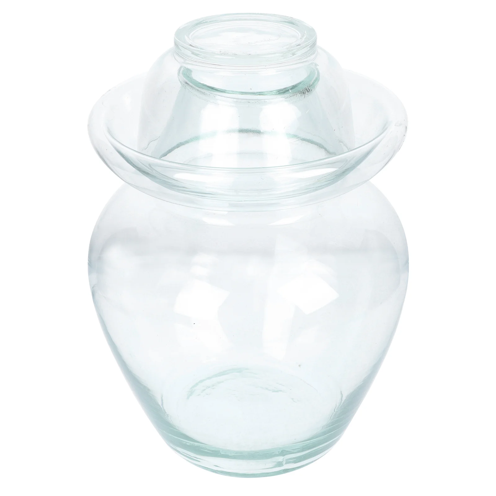

1pc Water Sealing Pickle Jar Kitchen Storage Jar Glass Pickled Vegetable Jar
