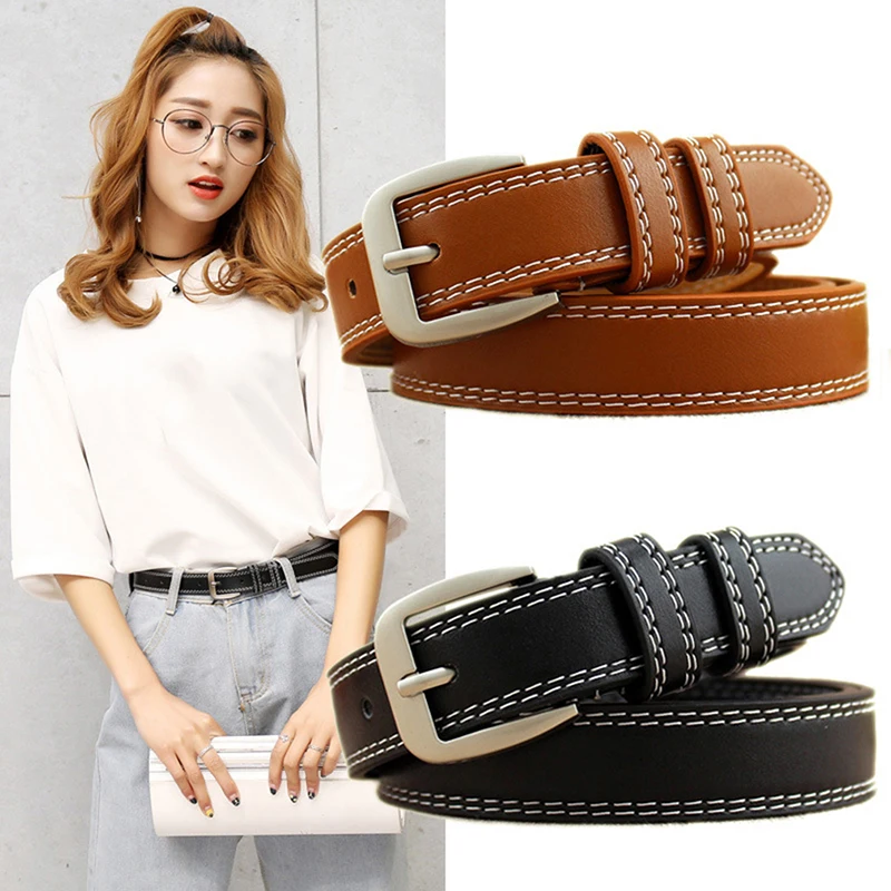 

Новинка 2020, женский кожаный ремень с металлической пряжкой, пояс-корсет, черный пояс для женщин, дизайнерский роскошный ремень