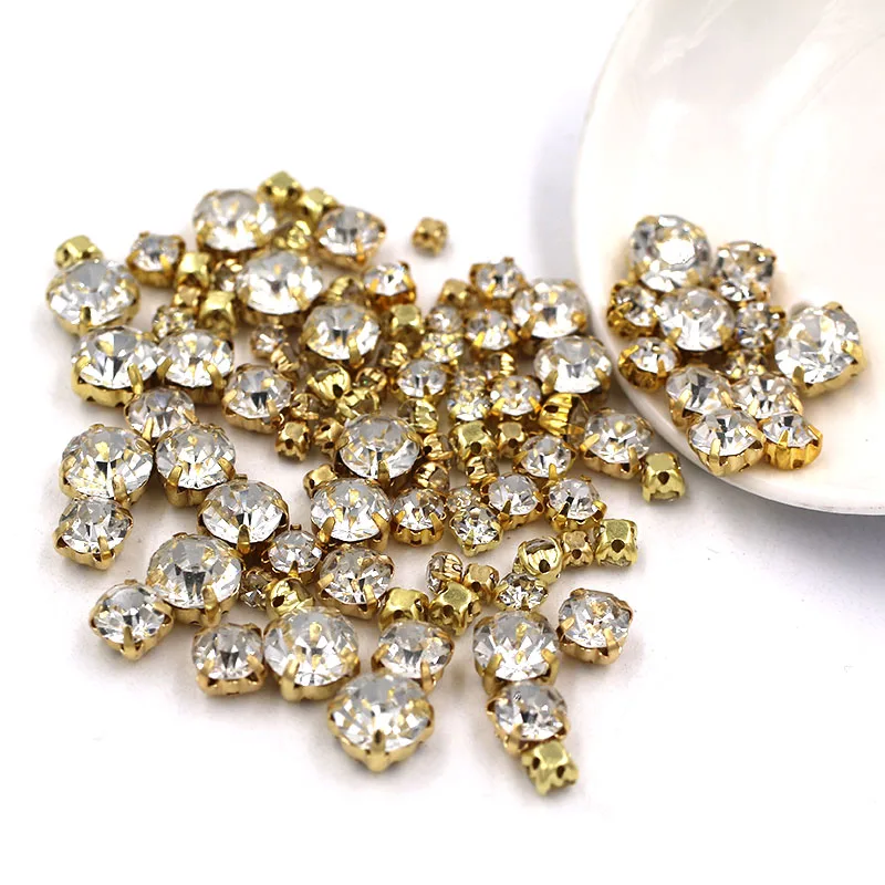 Свадебное украшение 100 шт./упак. разные размеры прозрачные белые стеклянные