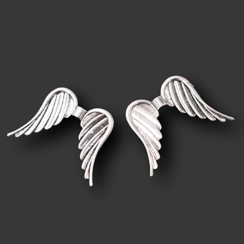 

6pcs Silver Plated Angel Wings Connectors Beads DIY Jewelry Findings Components Charms Pendants Spacer Beads For Jewelry Making