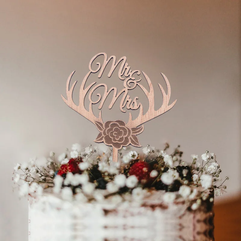 DIY Украшение для свадебного торта "Mr& Mrs" деревянные буквы топперы на свадебный торт украшение для именинного торта сувениры Помолвочные подарочные украшения