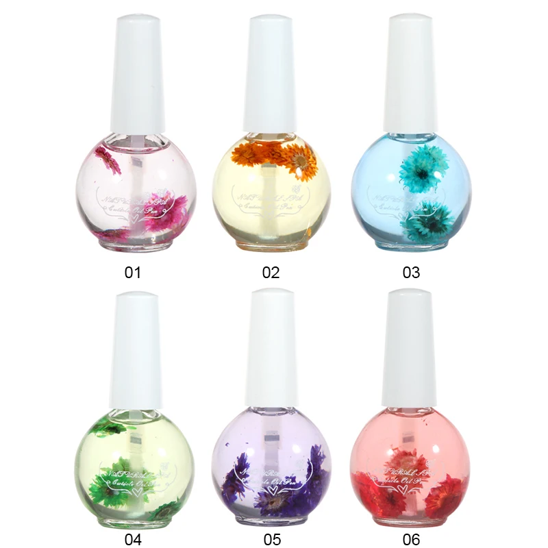 15ml Dried Flowers Nail Softener Nutritional Oil Cuticle Revitalizer Polish Repair Nail Skin Protector Treatment Nail Art Care
