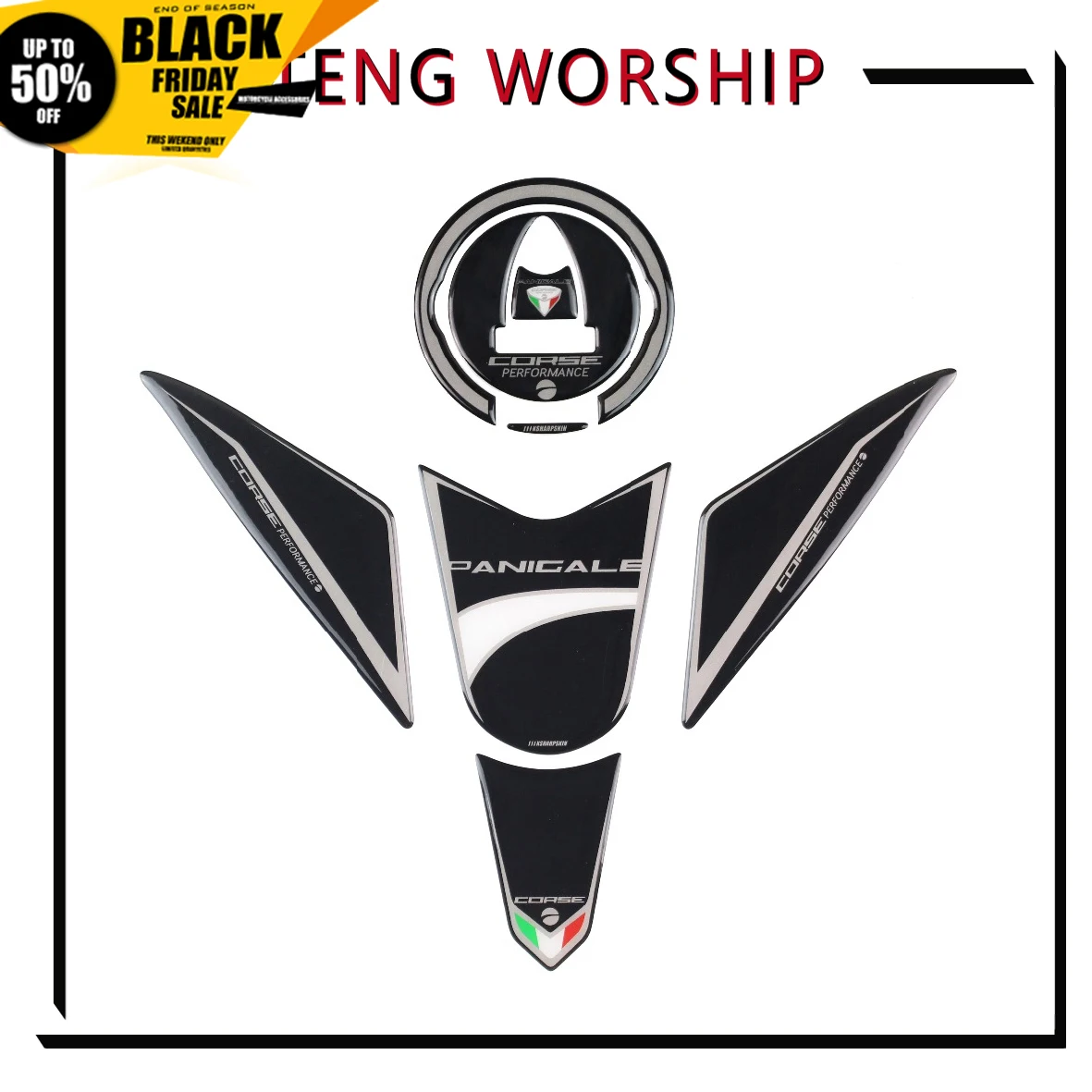 

For Ducati Panigale 1299 S 959 15-17 Motorcycle Front Rear Fairing Number Board 3D Gel Protector Tank pad Knee Section Paint