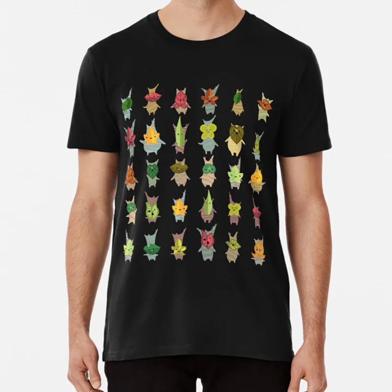 Черный Korok вечерние футболки korok koroks legend of zelda Breathe of the wild wind waker link korok наклейка для семян - Цвет: Черный