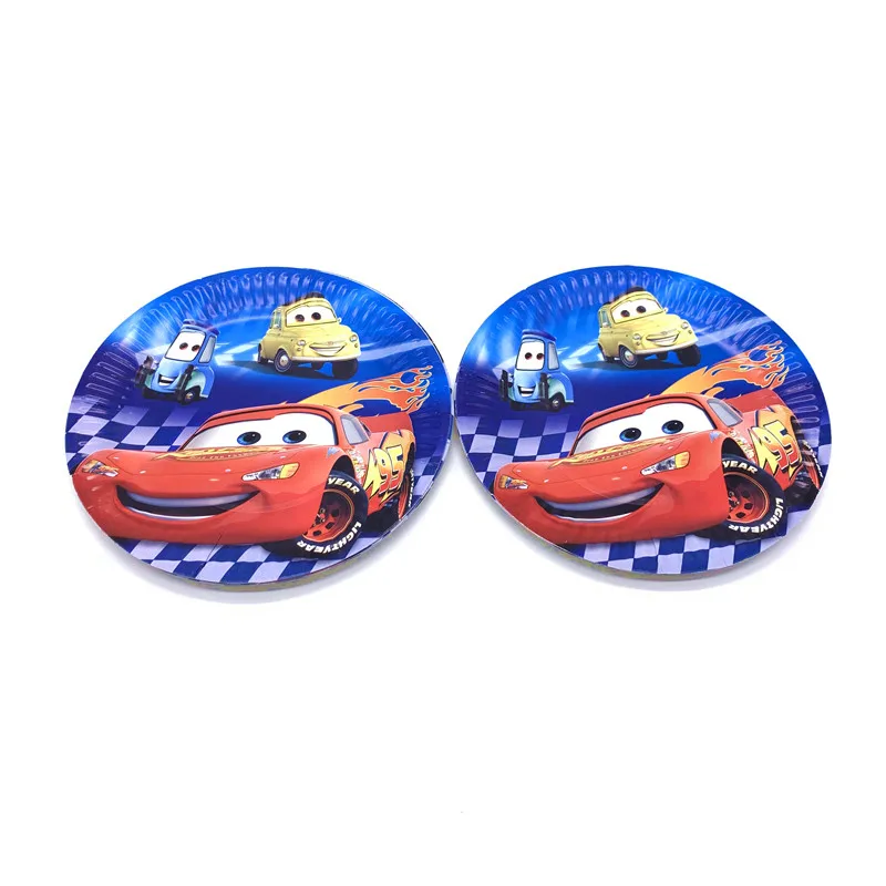 Plates-10Pcs Из мультфильма, популярная яркая детская одежда с рисунком персонажей disney автомобили тема ребенок День рождения украшения набор принадлежности для тематической вечеринки Семья вечерние Baby Shower вечерние поставки - Цвет: Plates-10Pcs