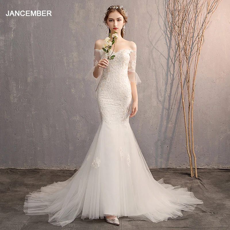 JKM055 белые цветные кружевные свадебные платья с аппликацией Casamento Свадебные 2017