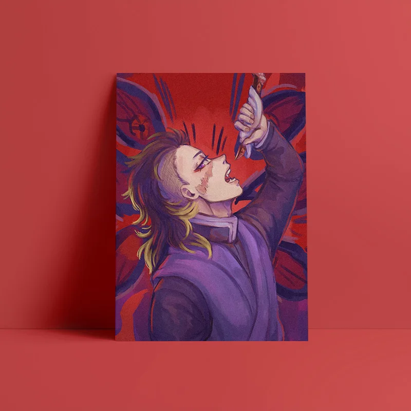 Модульные картины на холсте для домашнего декора HD принты Genya Shinazugawa Kimetsu No Yaiba