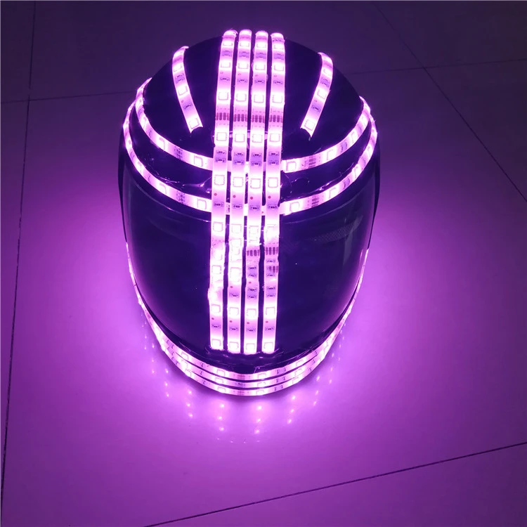 Светодиодный красочный шлем с дистанционным управлением RGB переменного цвета