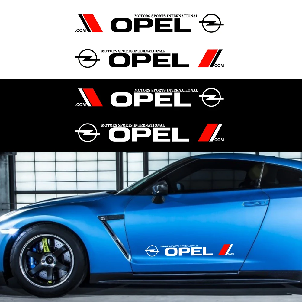 

2pcs Car Decal Car Door Side Stickers Opel Logo Body Decals For Opel Corsa Insignia Astra Antara Meriva Zafira Car Accessories