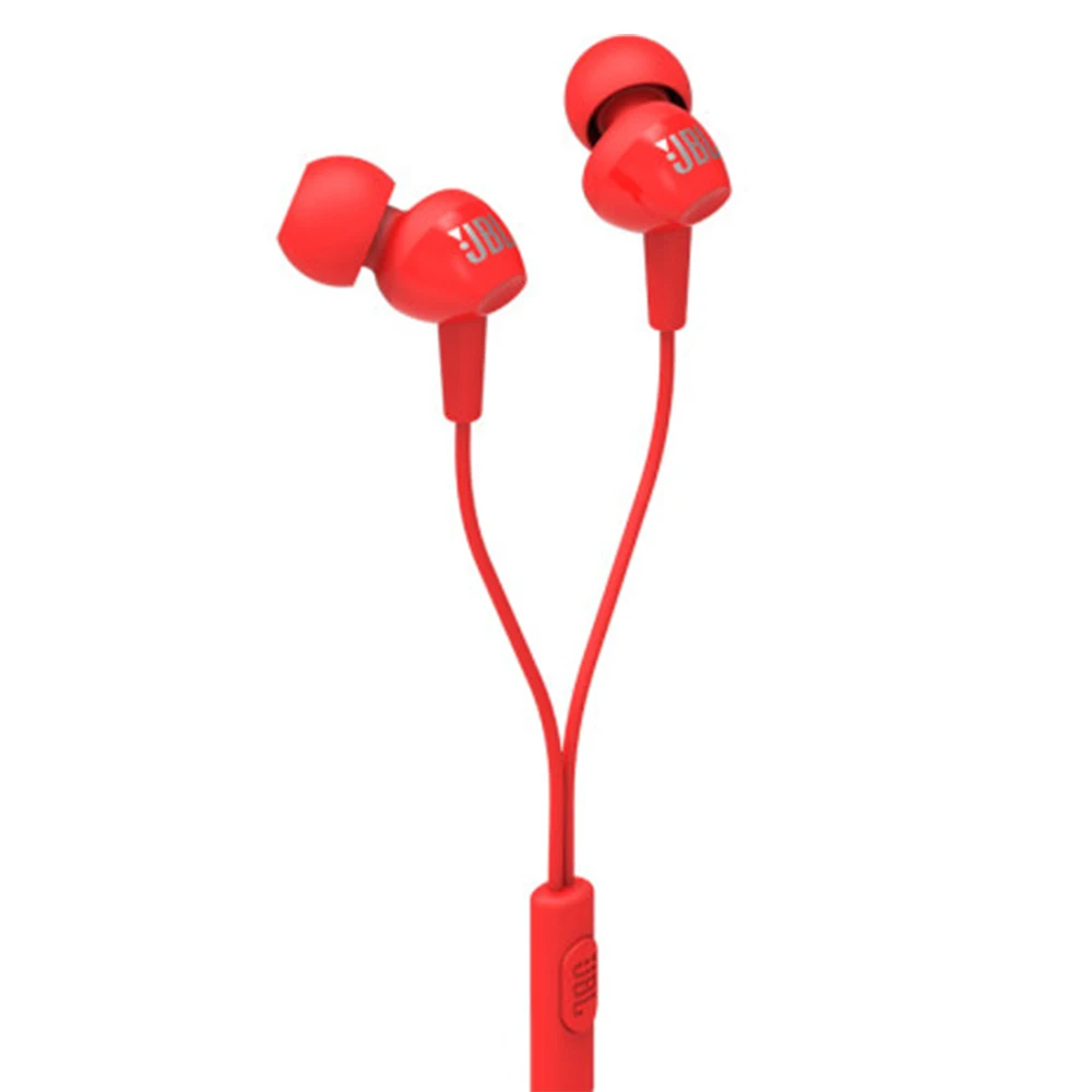 Оригинальные Проводные стереонаушники JBL C100Si Спортивная Музыкальная гарнитура с
