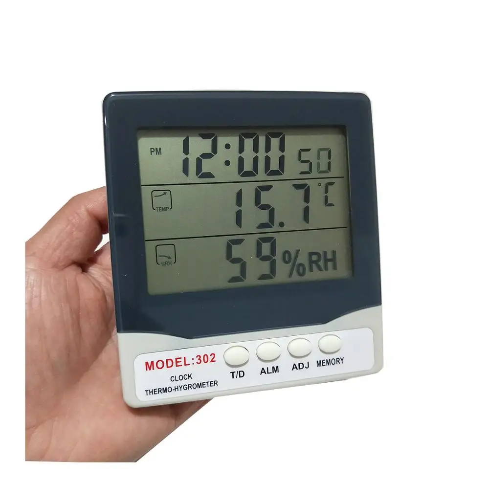 Цифровой термометр с отображением даты времени и температуры Разрешение 0 1 ℃