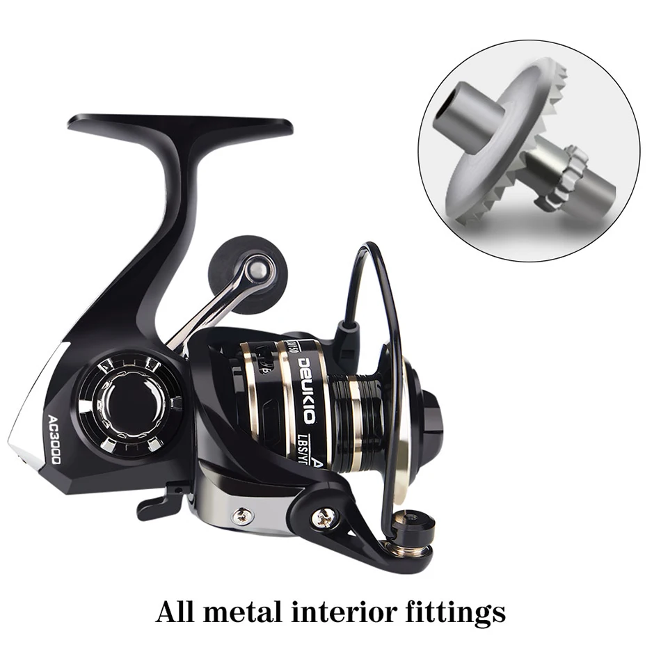 Рыболовная катушка для спиннинга ловли окуня макс. нагрузка 8 кг серия 2000-7000