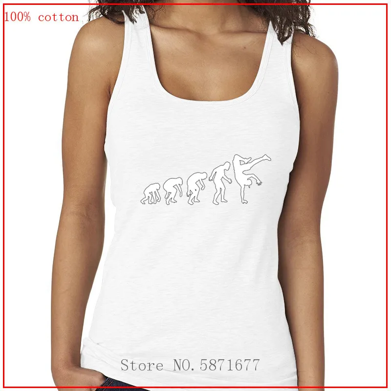 Bboying evolution белые топы на бретелях женская одежда футболка женские жилет