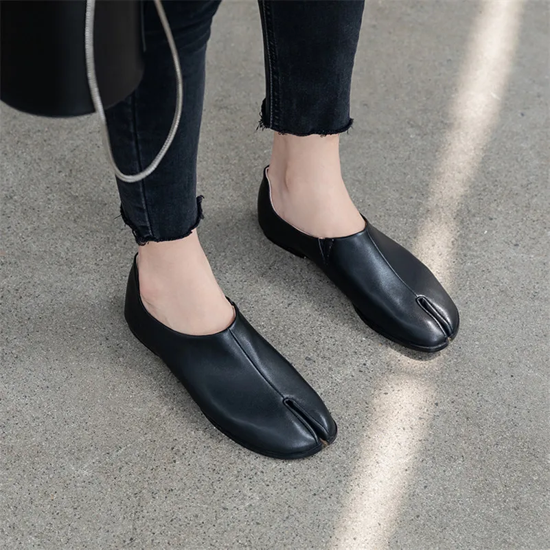 Туфли Meotina женские из натуральной кожи балетки на плоской подошве мягкие лоферы