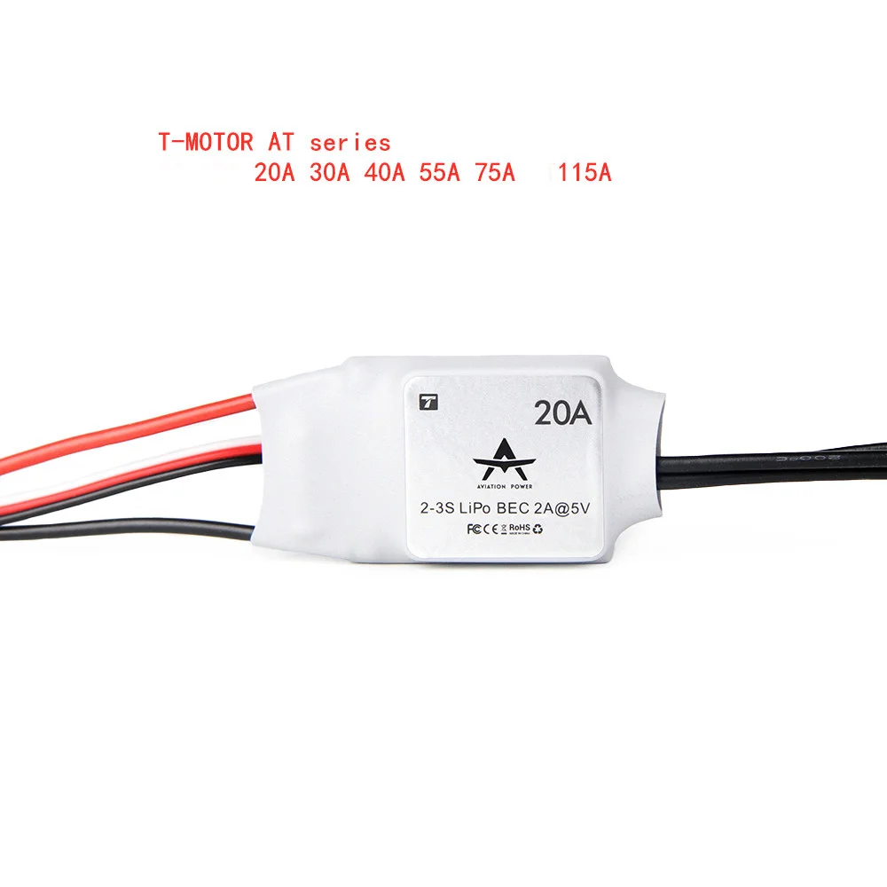 T-MOTOR AT series ESC esc t motor 12A 20A 30A 40A 55A 75A AT115A Brushless для летающего самолета