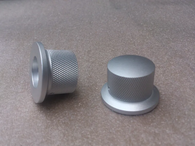 

1 Piece Diameter 38 Handle Diameter 29 Height 25mm Aluminum Alloy Frosted Silver Hat Knob With Knurling