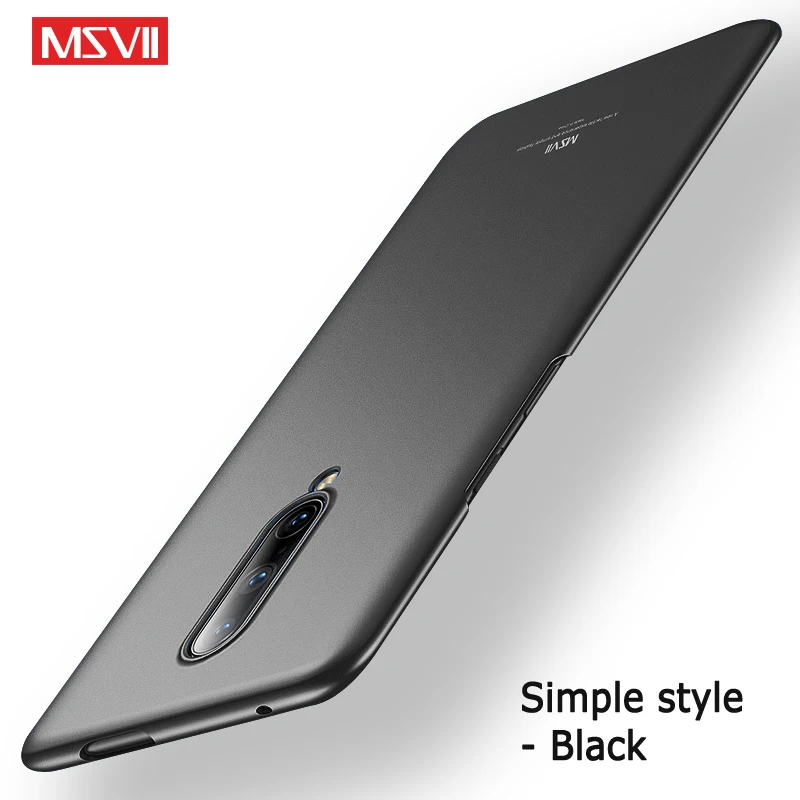 Simple Black One plus 7 Pro Чехол Msvii Тонкий матовый чехол для Oneplus 6T 6 7 T Pro Чехол Oneplus7 Жесткий Чехол для One Plus 7 T Pro Чехол - Цвет: Simple Black