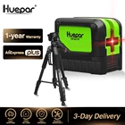 Лазерный уровень Huepar, нивелир с 2 вертикальными и горизонтальными линиями красного цвета и регулируемым штативом