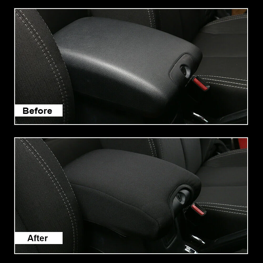 1 * Черный центральный подлокотник мягкий чехол неопреновый плетеный коврик