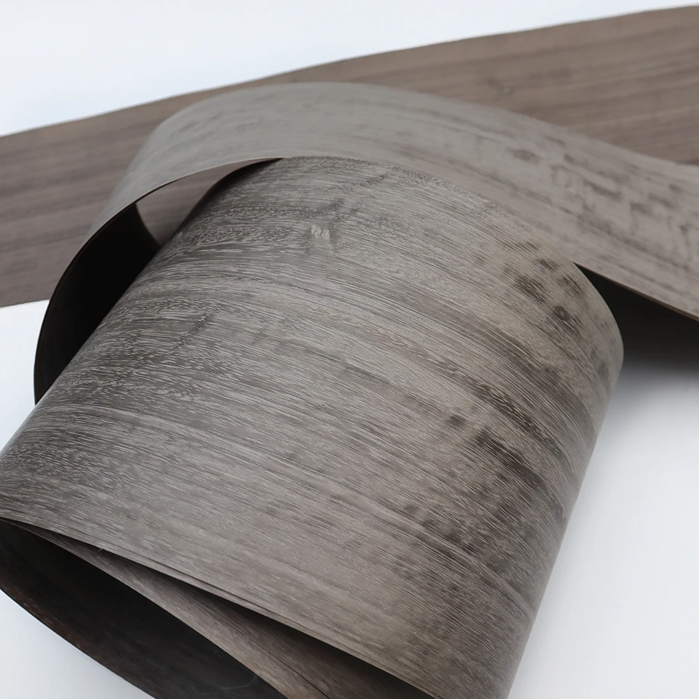 Natural Genuine Gray Figured Primula Wood Veneer for Furniture Qtd Fig 0.25mm Dark | Мебель