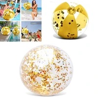 outdoor inflatable beach ball summer water play party pool toys kids toys glitter confetti beach ball accessories water sports