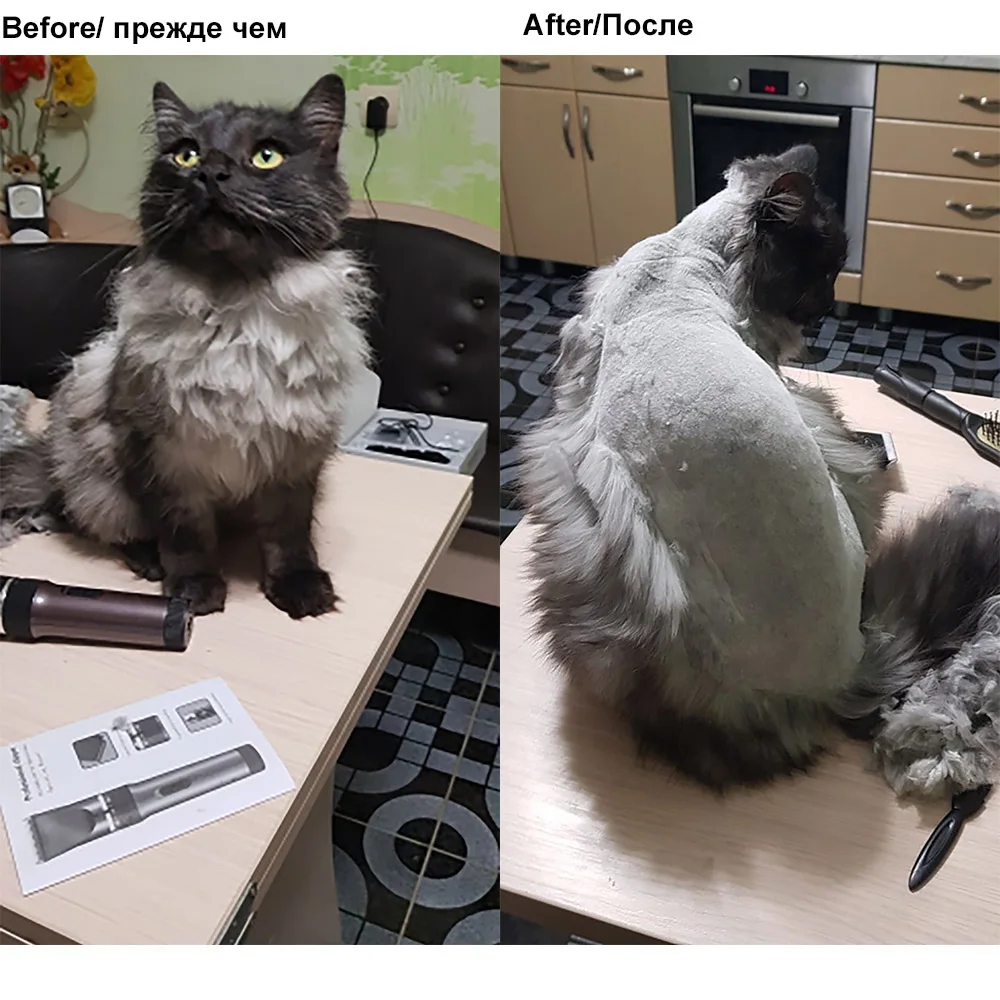

Professional Pet Hair Trimmer Electric Rechargeable Cat Dog Clipper Grooming Cutters Powerful Shaver Machine For Animal 110-240V