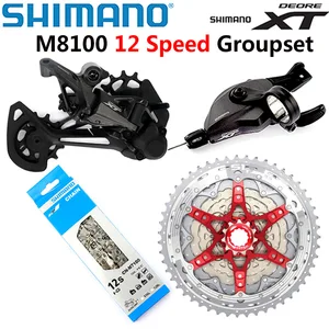 Набор для горного велосипеда SHIMANO DEORE XT M8100, 12 Скоростей, SL + RD + CSMZ901, 11-51T, кассета звездочек, переключатель передач, задний переключатель передач M8100