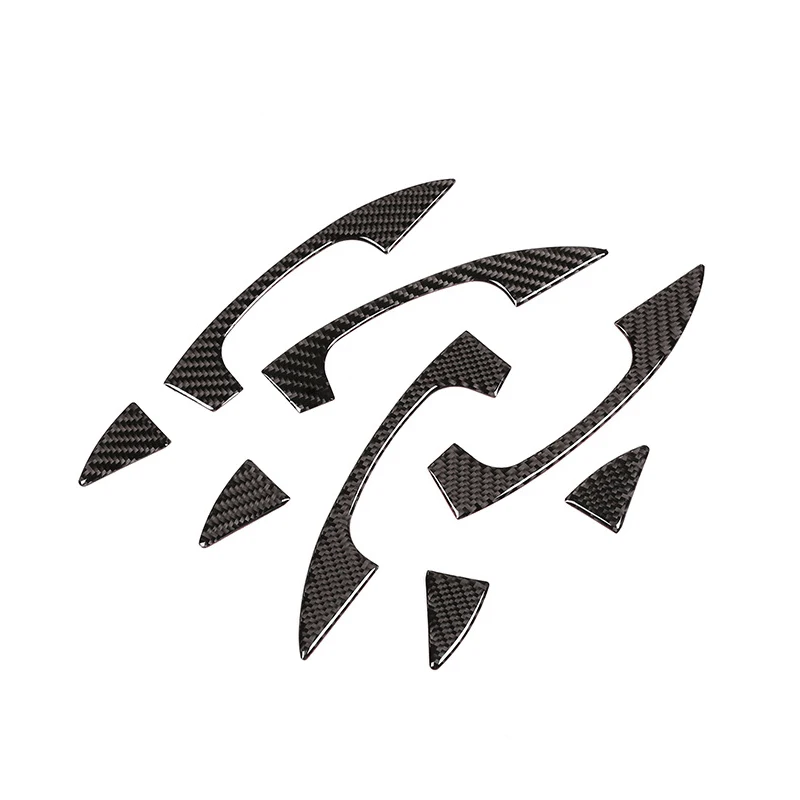 Наклейка на дверную ручку автомобиля из углеродного волокна для VW Touareg 2011 2012 2013 2014