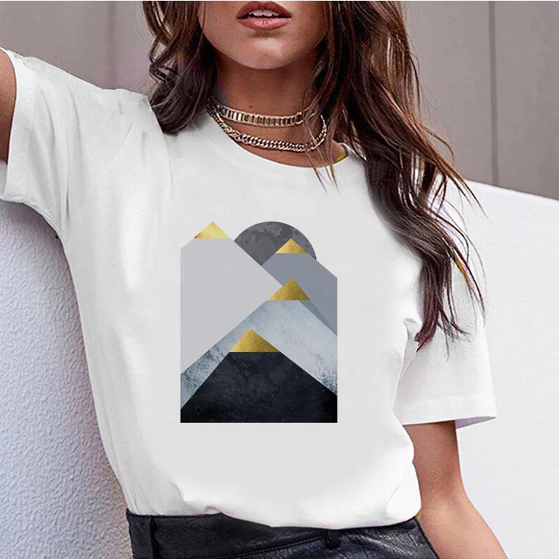 744060_T Shirt Casual O-Neck Short Sleeves Women T-shirt Hipster Cool Graphic Tee |