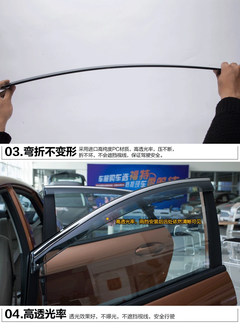 

for Nissan Livna LIVINA ABS Window Visor Vent Shade Rain Sun Guard Deflector Awnings Shelters Covers Car Styling