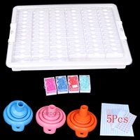 4250788 grids transparent plastic diamond painting storage containers case diamond embroidery tools accessories storage box