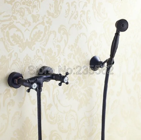 Латунный настенный смеситель для душа Ltf032 с черным масляным покрытием |