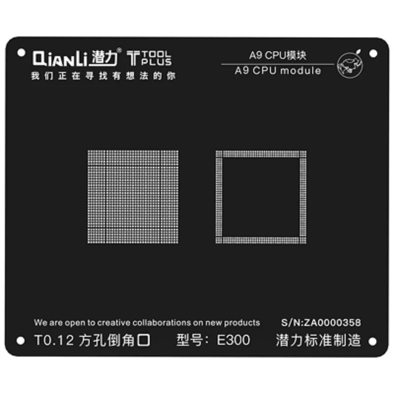 ЦП QianLi A12/A11/A10/A9/A8/A7 RAM 2D/3D трафаретная черная жестяная сеть для iPhone XS/XR/X/8 Plus/8/7/6S/6s