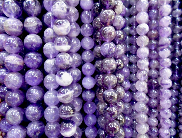 

Mix Размеры круглой застежке с круглыми фиолетовыми Цвет бусы, бусы из натурального камня, 4/6/8/10 мм нить 15 "/браслетов или бус своими руками для...