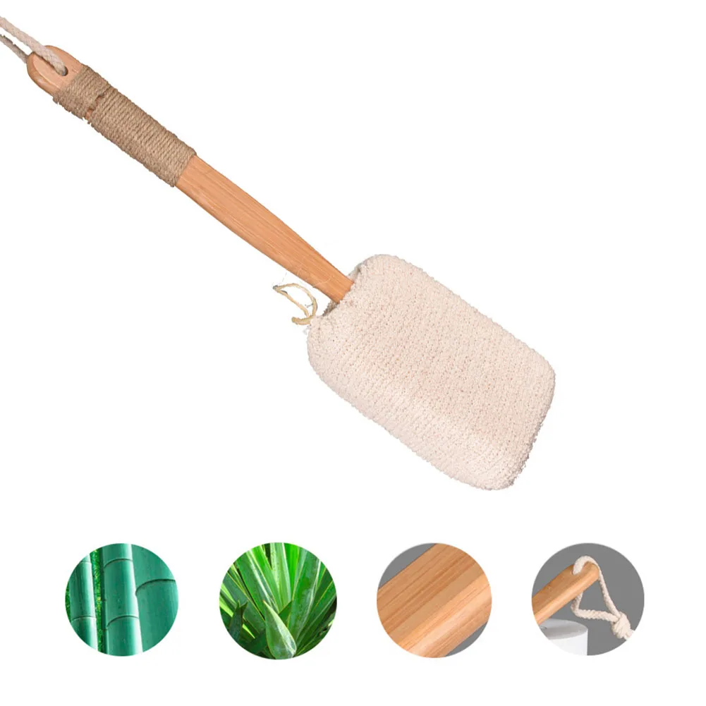 Сухая кожа нескользящий душ портативная очистка спины скруббер длинная ручка