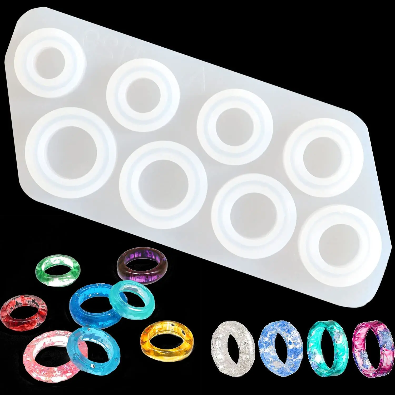 

Silicone Molds for Epoxy Resin Rings Earrings, Pendants, Crafts Mold Clay Mold Jewelry Making Tools Molde De Silicone