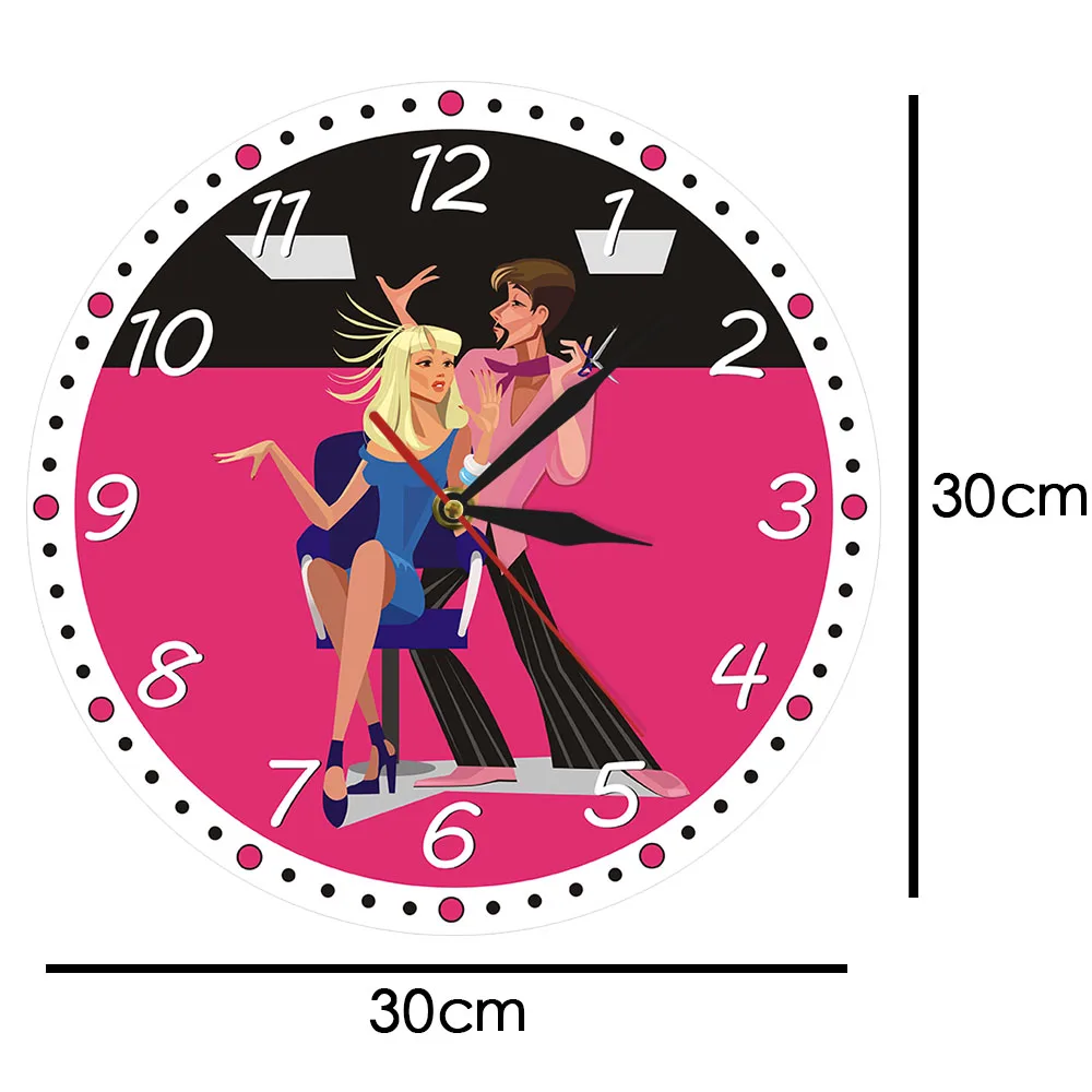 Парикмахерская Салон красоты персонализированные печатные настенные часы