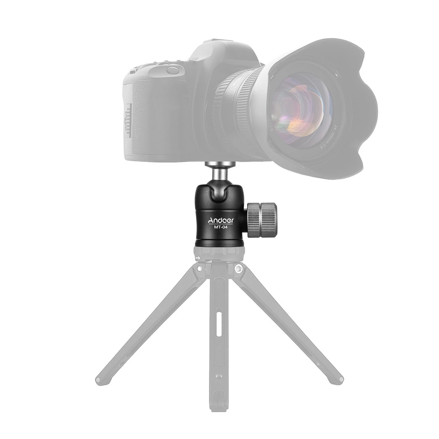 Andoer MT-04 Mini Ball Head 360 Degrees Panoramic Ballhead with Standard 1/4 Screw for Mounting DSLR Cameras Light Stand Monopod |